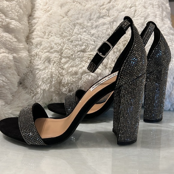 Steve Madden Black Crystal Dress Sandals - Picture 2 of 7